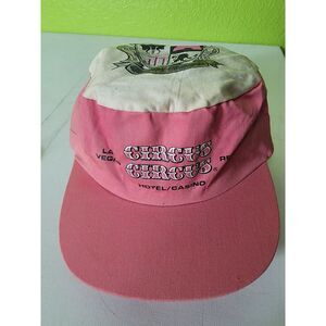 CIRCUS CIRCUS Hotel Casino Snapback Hat Las Vegas Pink Painter Cap Panel Vintage